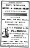 John Cleworth, steel and brass reed manufacturer // H.W. Whitney & Co., plumbers - 1864 Advertising