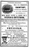 Dr. J.B. Prescott dentist - Miss Mary Olive A. Hunt MD physician and obstetrician - Mrs. O.M. Winegar physician - H.C. Conner druggist etc. - 1864 Advertising