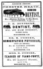 Dentists Chester Heath & D.K. Boutelle - Dr. E. Custer Homeopathic Physician - Mrs. E. Custer teacher of piano-forte - 1864 Advertising