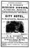 C.M. Putney's Dining Room // City Hotel // P.B. Putney's Dining Rooms - 1864 Advertising