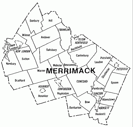 Clickable Map of Merrimack County NH
